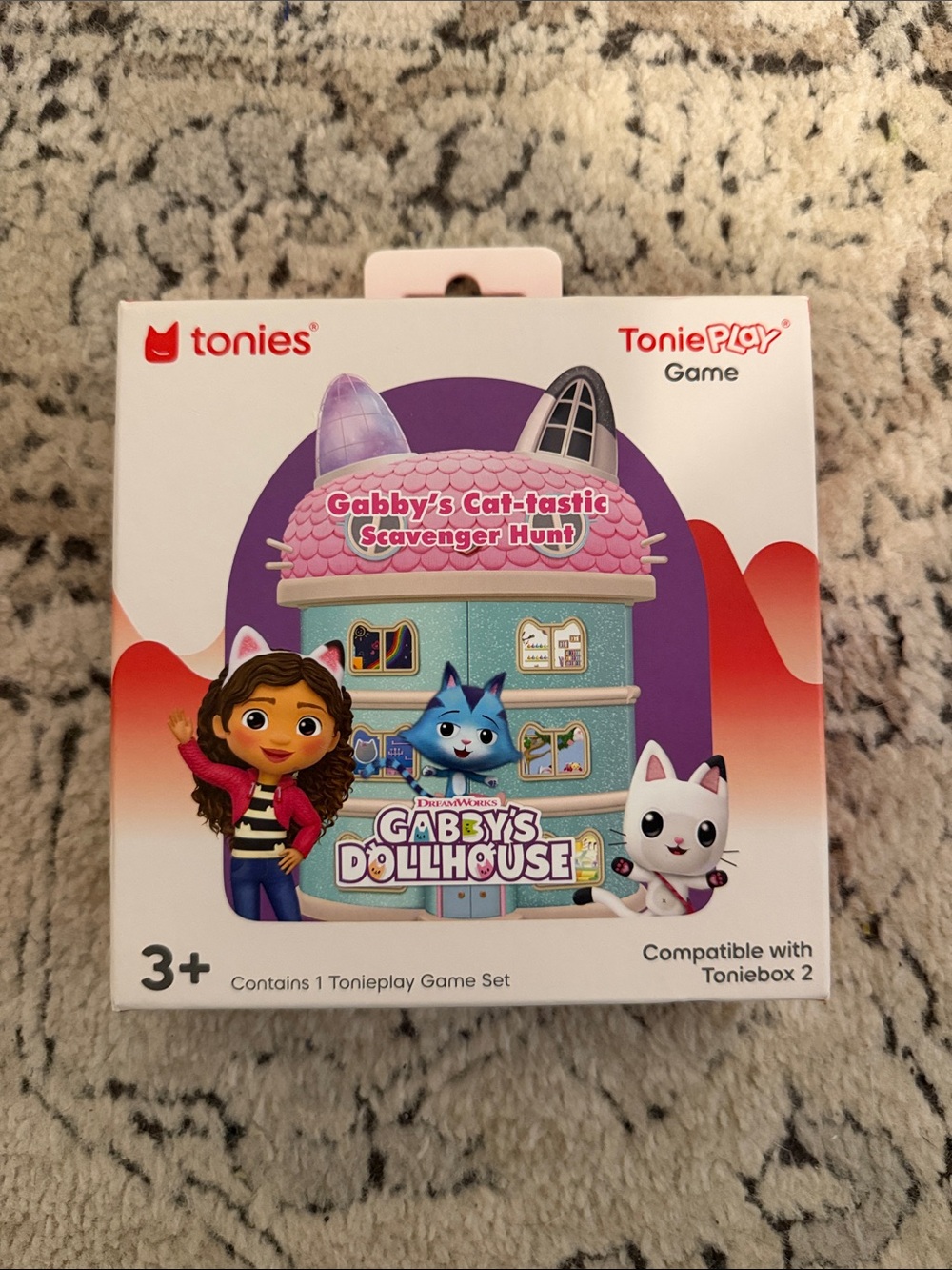 Tonies Gabby’s Dollhouse: Cat-tastic Scavenger Hunt Game (Pink, Blue, Purple)